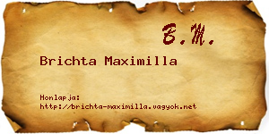 Brichta Maximilla névjegykártya